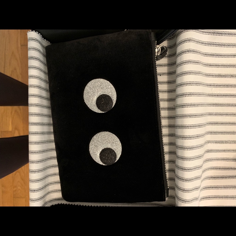 Anya Hindmarch velvet clutch